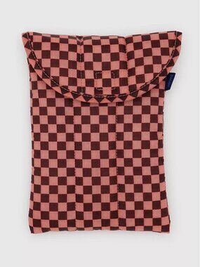 BAGGU Pink Brown Check 8" Tablet Sleeve